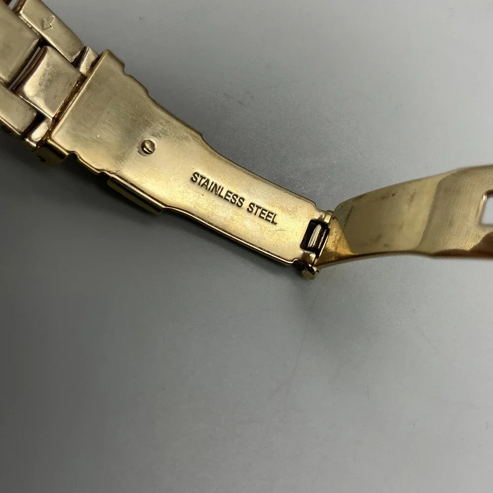 Fossil Womens Watch 36mm Gold Tone Champagne Dial Day Date ES3667 New Battery 6